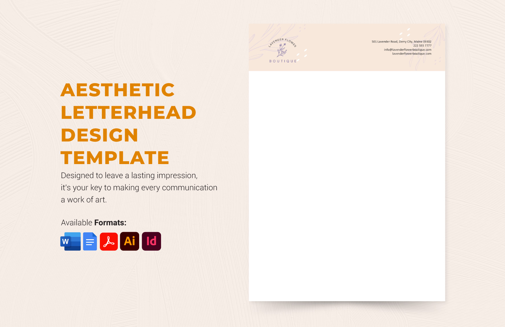 Aesthetic Letterhead Design Template in Illustrator, Word, InDesign, Google Docs, PDF - Download | Template.net