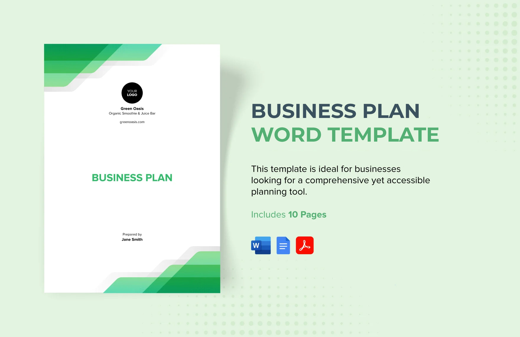 Business Plan Word Template in Word, PDF, Google Docs - Download | Template.net