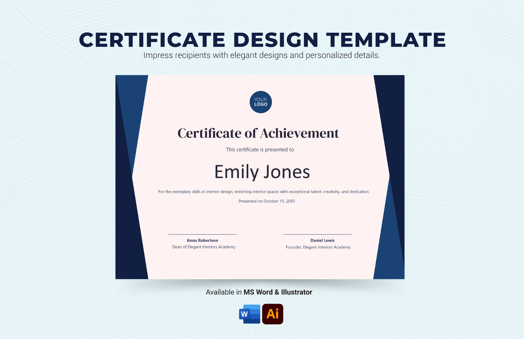 Certificate Design Template in Word, Illustrator - Download | Template.net