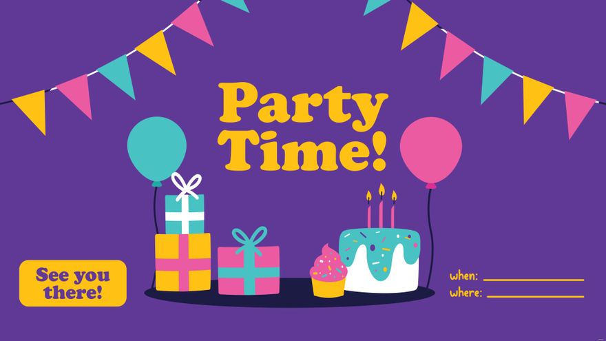Minimalist Birthday Invitation Background Template - Edit Online & Download