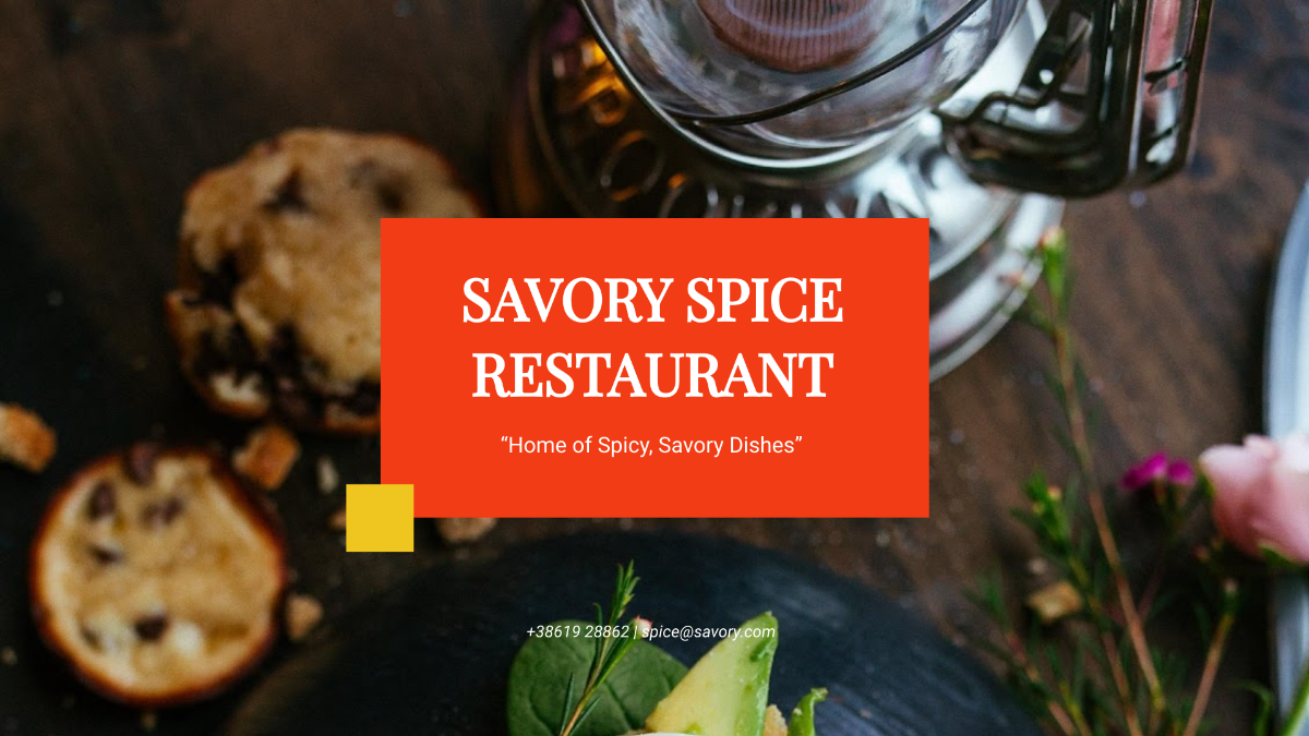 Simple Restaurant Presentation Template - Edit Online & Download