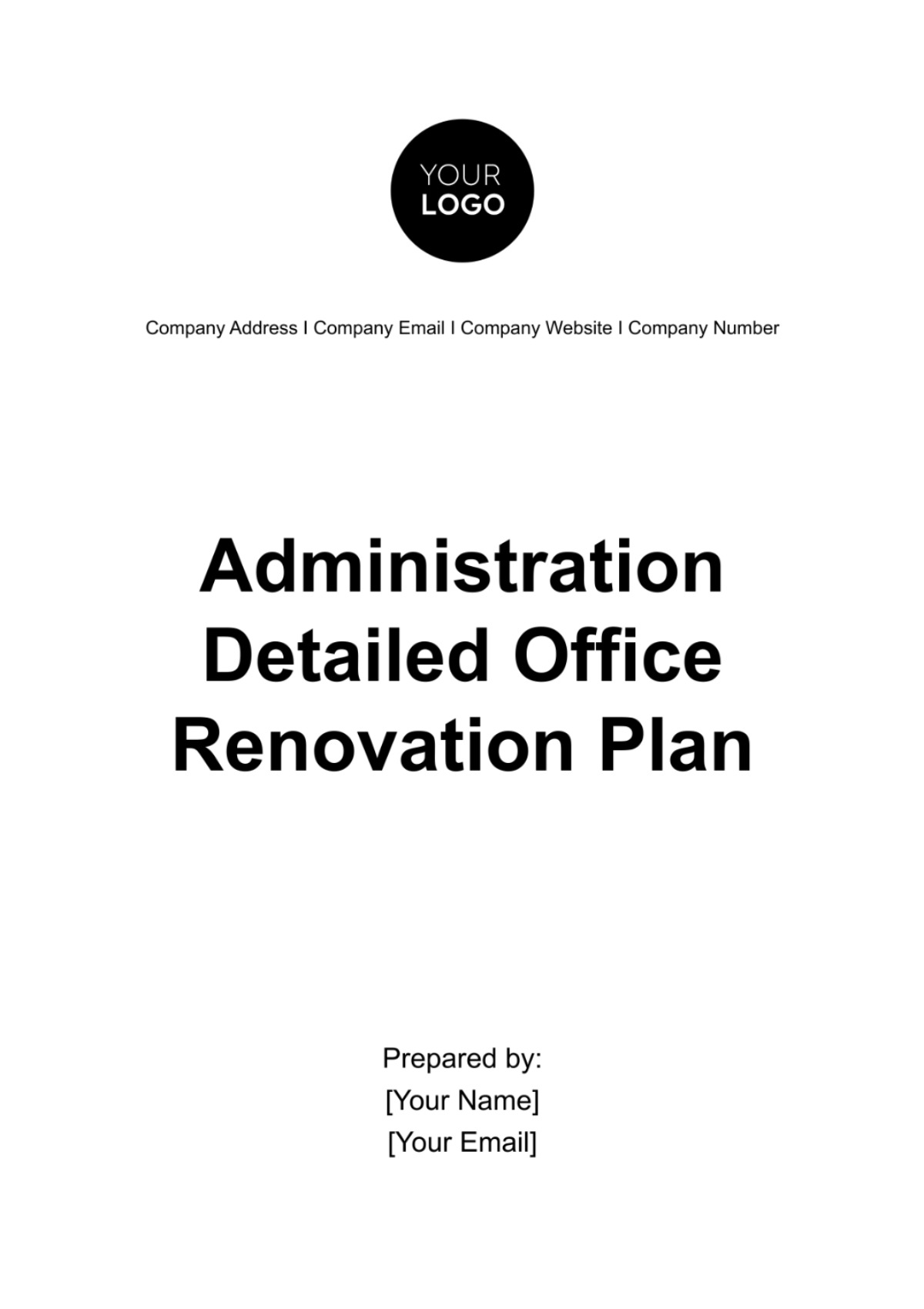 Administration Detailed Office Renovation Plan Template - Edit Online & Download
