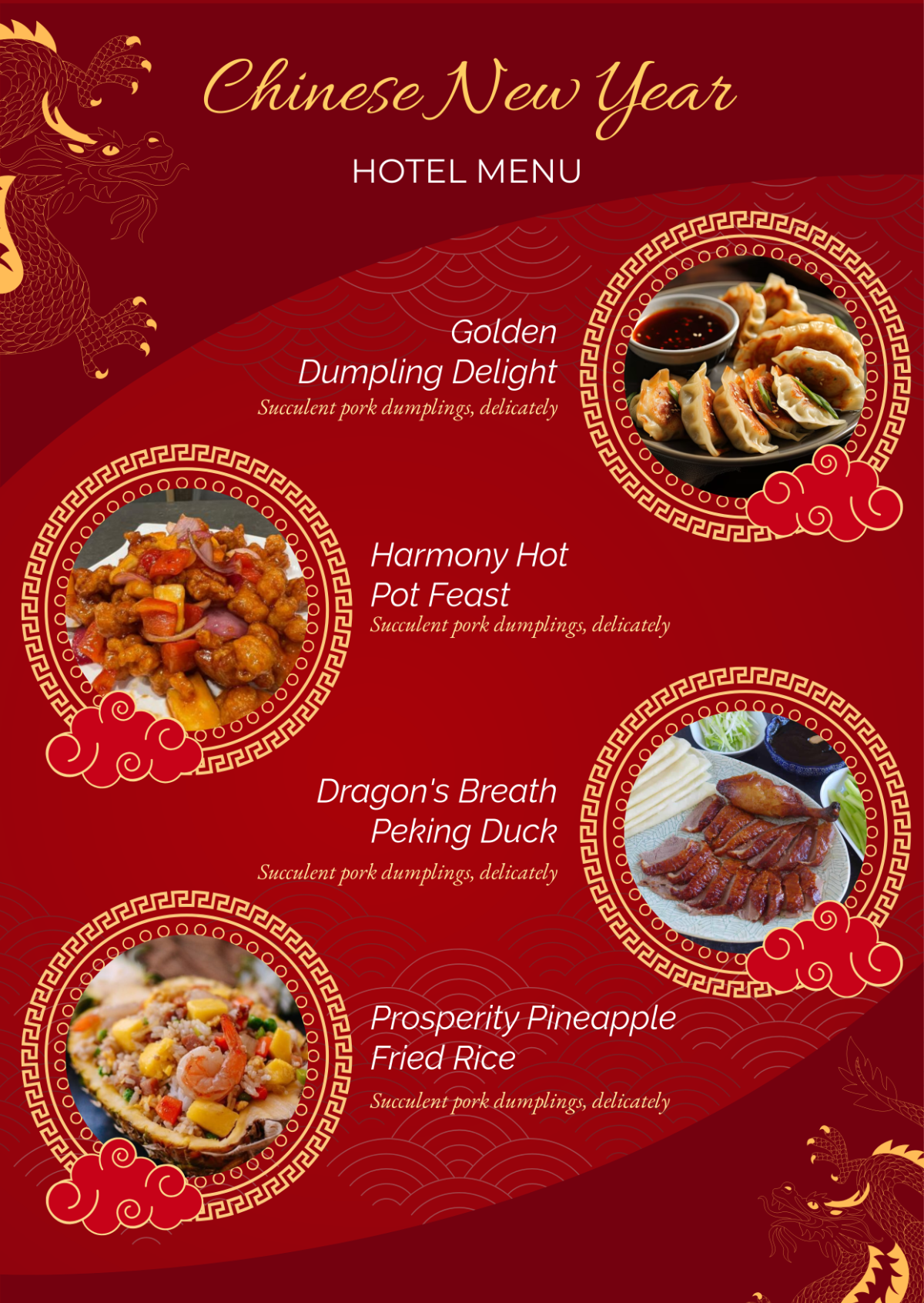 Chinese New Year Hotel Menu Template - Edit Online & Download