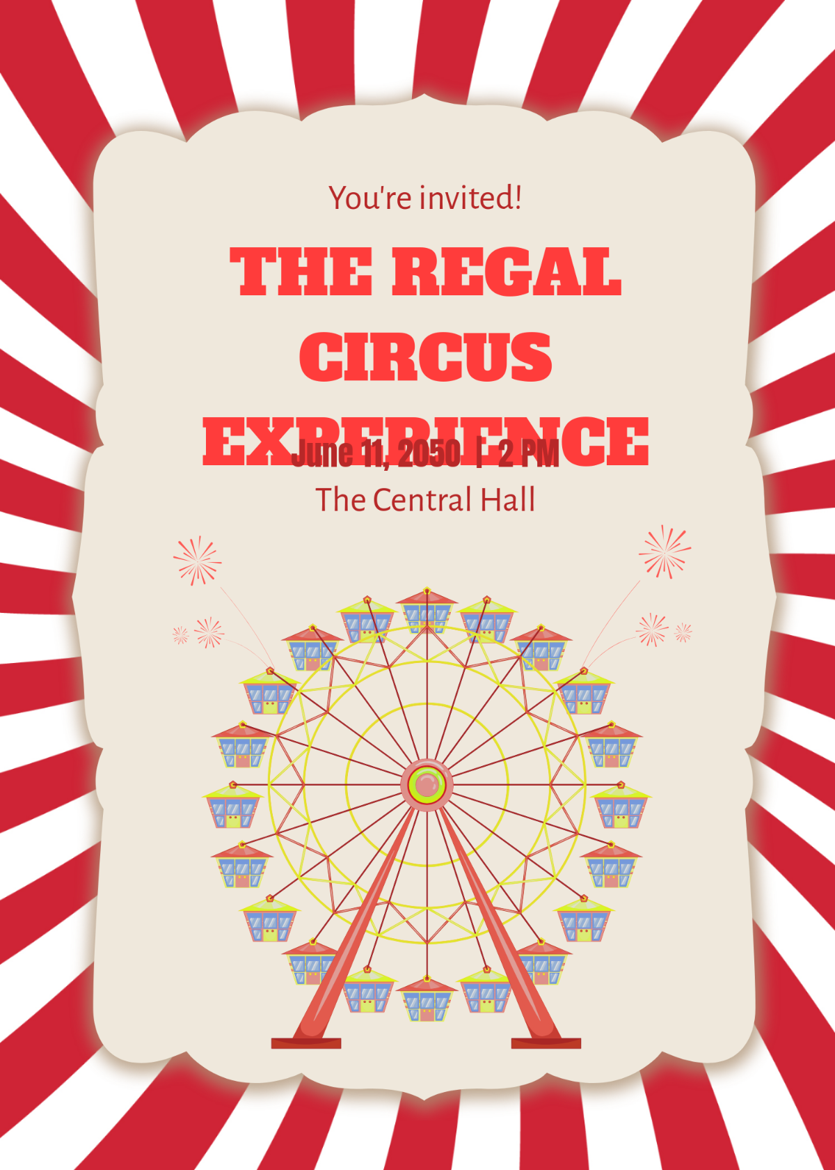 Circus Invitation Border Template - Edit Online & Download