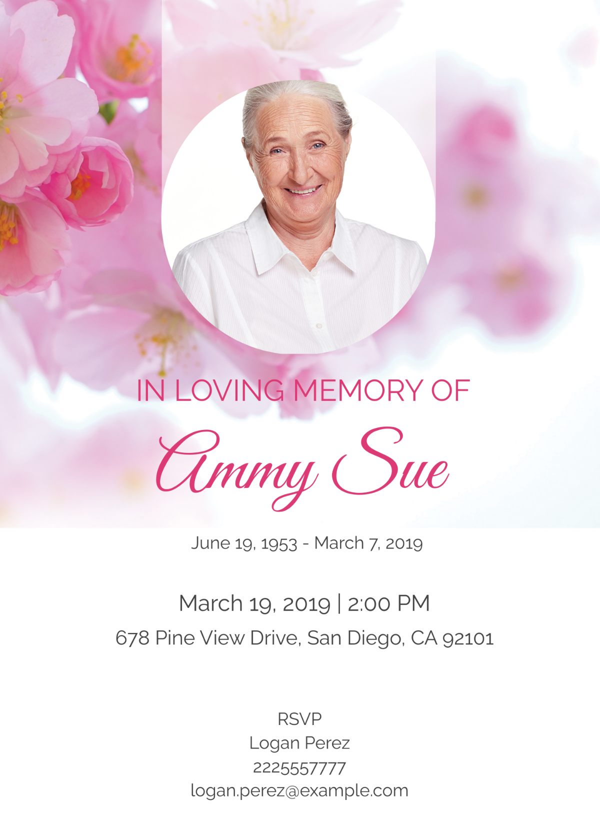 Elegant Funeral Invitation Template - Edit Online & Download