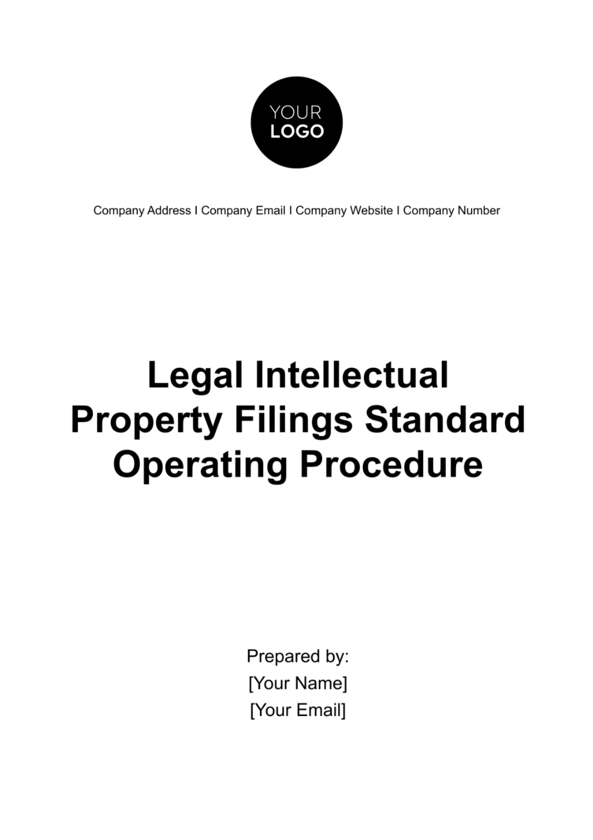 Legal Intellectual Property Filings Standard Operating Procedure Template - Edit Online & Download
