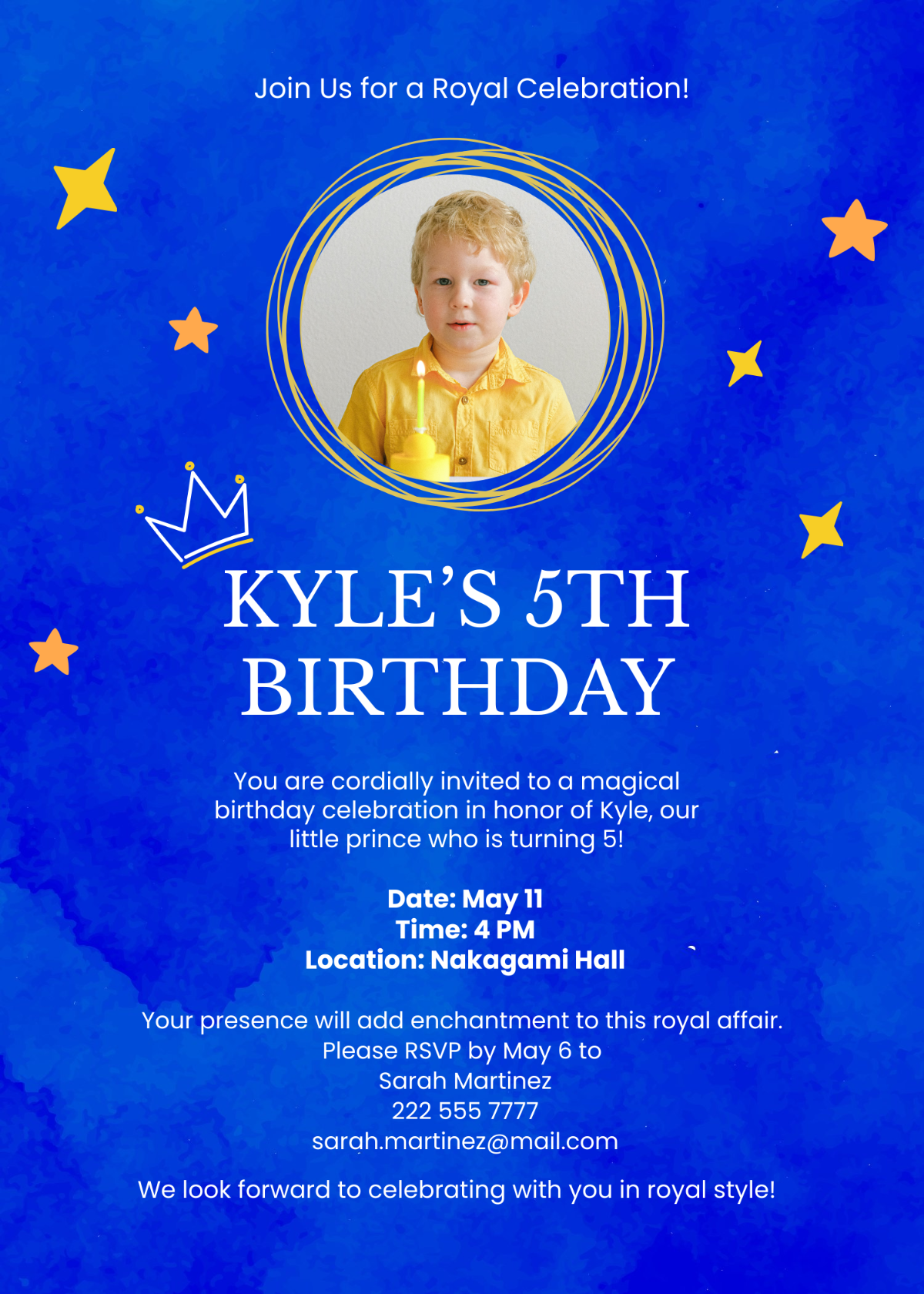 Little Prince Birthday Invitation Template - Edit Online & Download
