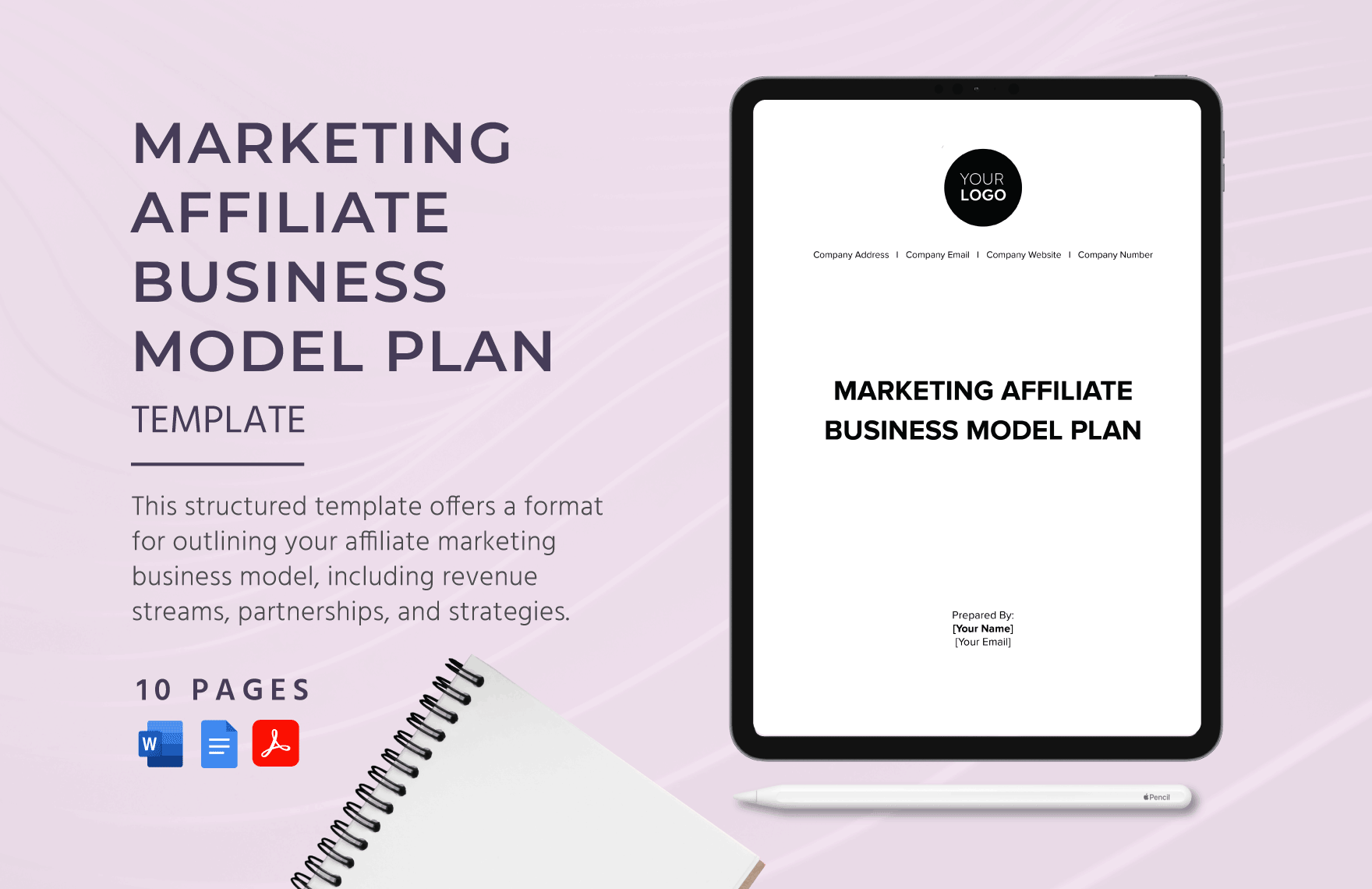 Marketing Affiliate Business Model Plan Template in Word, PDF, Google Docs - Download | Template.net