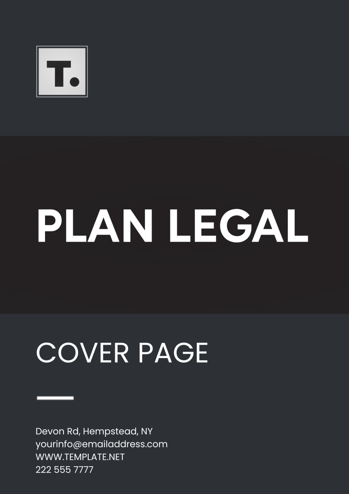 Plan Legal Cover Page Template - Edit Online & Download
