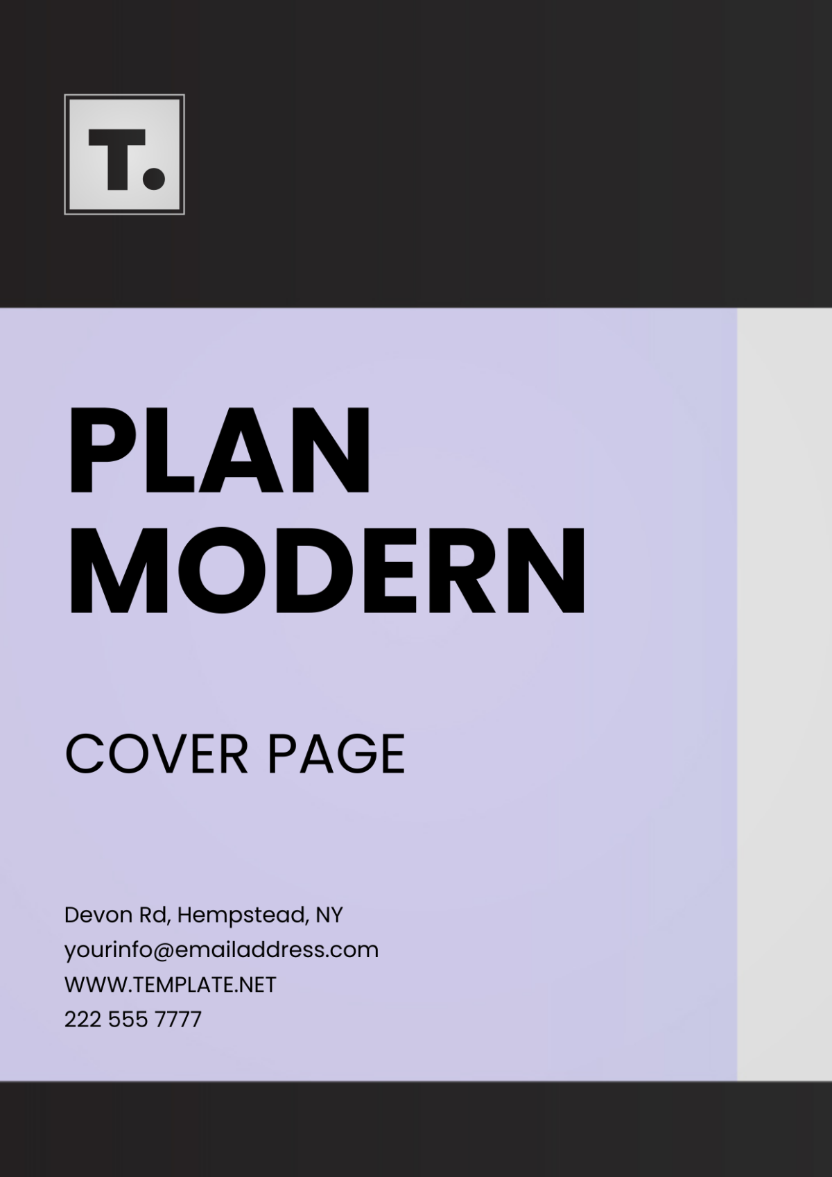 Plan Modern Cover Page Template - Edit Online & Download