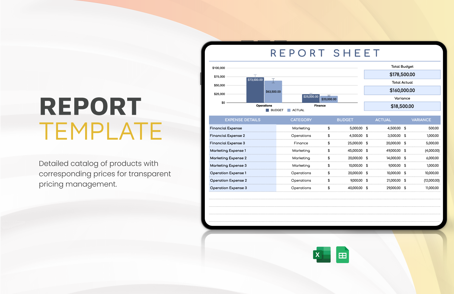 Report Template in Excel, Google Sheets - Download | Template.net